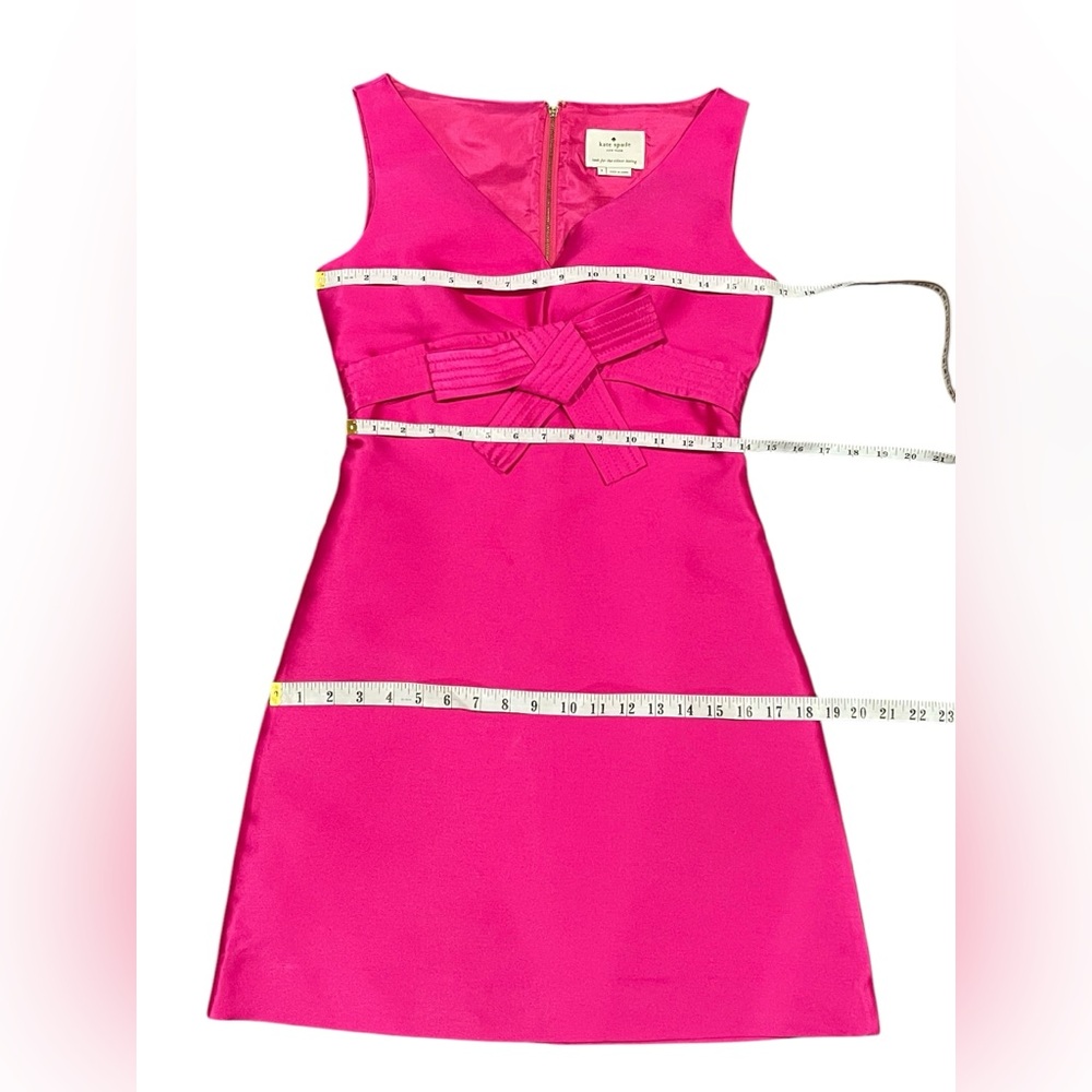 Kate Spade New York Dress Womens Origami A Line Pink Bow Size 2 - Picture 12 of 14